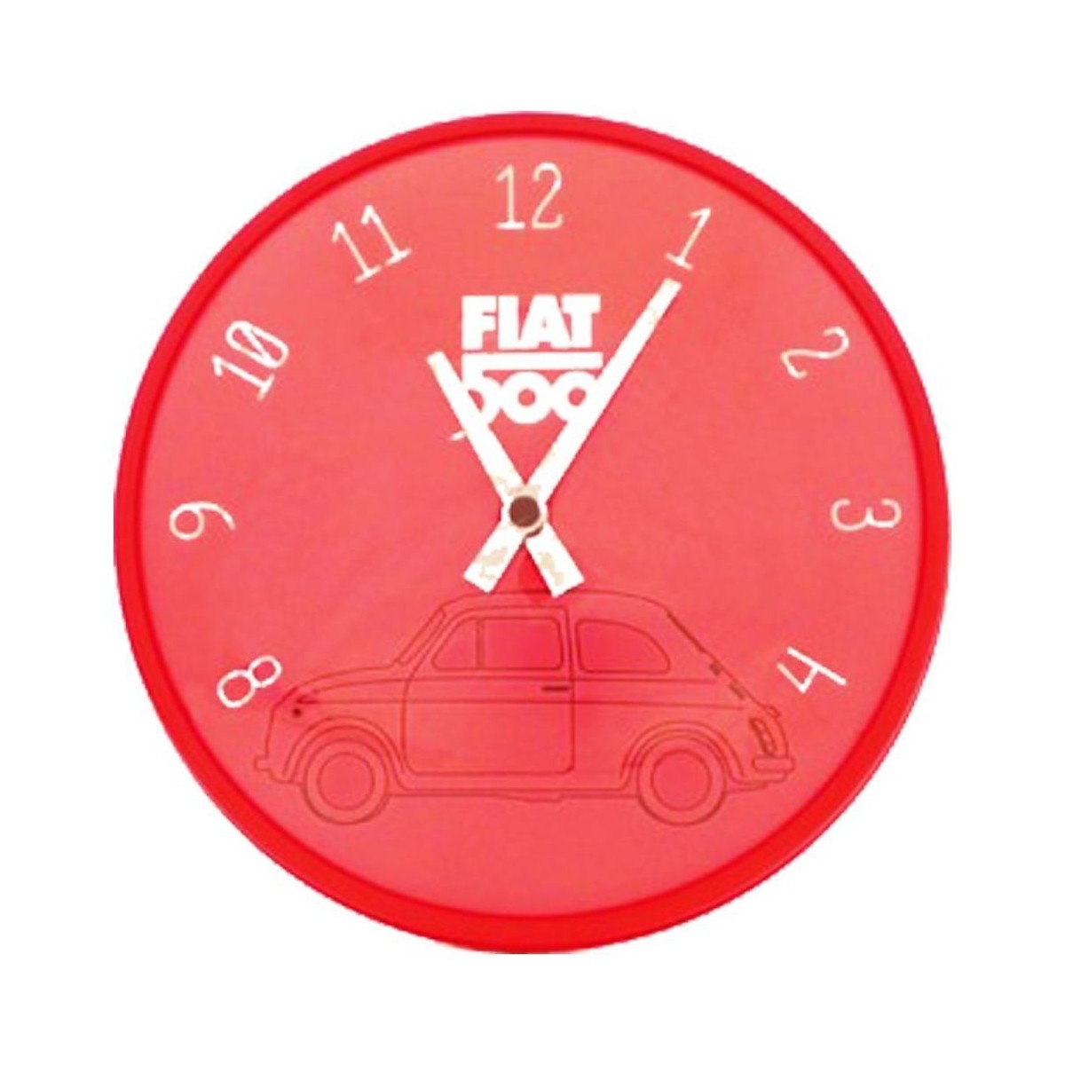 Maison & Déco Horloges Forme Pendule ronde Fiat Rouge Rouge