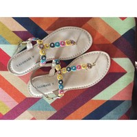 Chaussures Femme Sandales et Nu-pieds Lazamani Sandales cuir Lazamani Multicolore