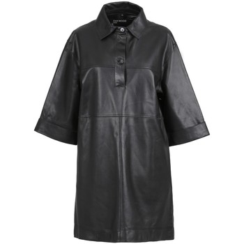 Vêtements Femme Robes longues Oakwood Robe en cuir  Caracas noire ref 54146 Noir