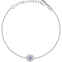 Utilisez au minimum 1 lettre majuscule Femme Bracelets Cleor Bracelet  en Argent 925/1000 et Oxyde Violet Blanc