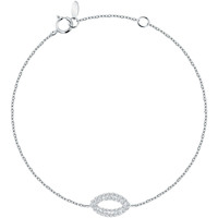 Montres & Bijoux Femme Bracelets Cleor Bracelet  en Argent 925/1000 Blanc et Cristal Blanc