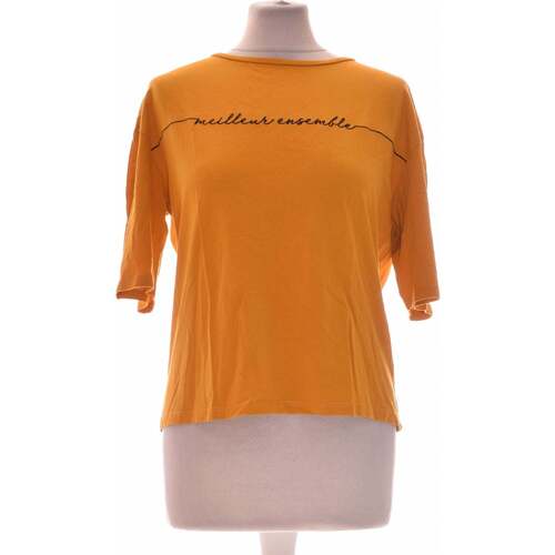 Vêtements Femme T-shirts & Polos Mango top manches courtes  36 - T1 - S Jaune Jaune