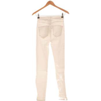 Zara pantalon slim femme  34 - T0 - XS Blanc Blanc