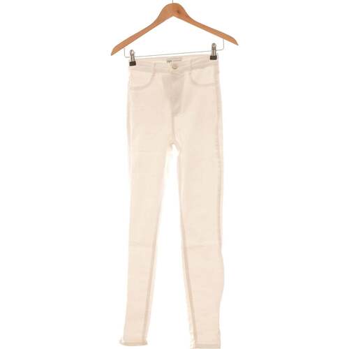 Zara pantalon slim femme 34 - T0 - XS Blanc Blanc - Vêtements Pantalons  Femme 4,80 €
