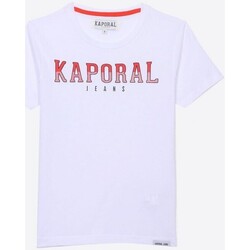 Vêtements Garçon T-shirts manches courtes Kaporal Junior - Tee Shirt - blanc Blanc
