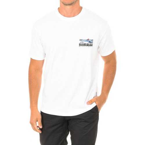 Vêtements Napapijri T-shirt manches courtes Blanc - Livraison Gratuite 