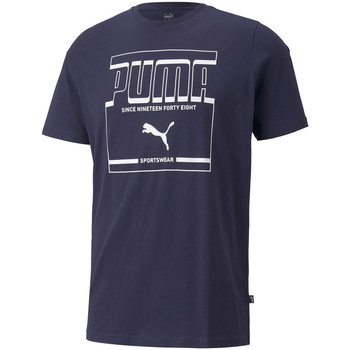 Vêtements Homme T-shirts & Polos Puma Graphic Bleu