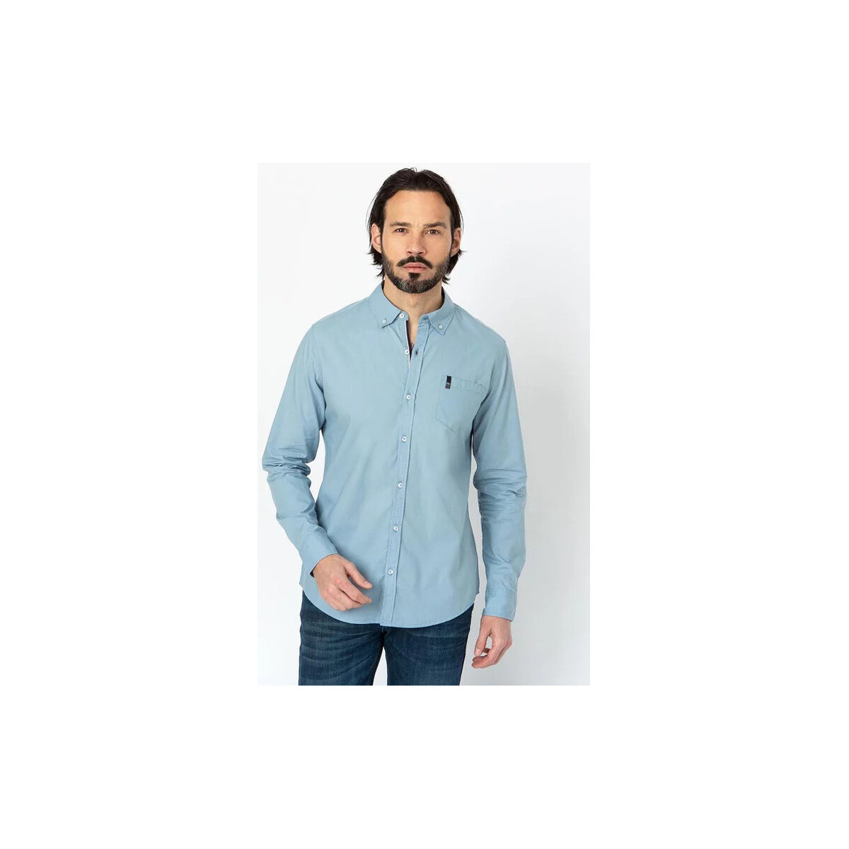 Vêtements Homme Chemises manches longues TBS EDRICCHE Bleu