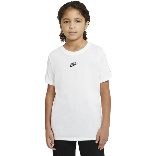 Vêtements Enfant T-shirts navys courtes Nike T-shirt Sportswear Repeat Blanc