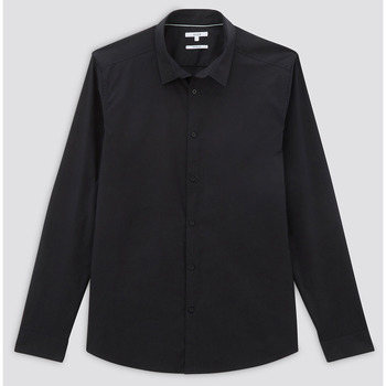 Vêtements Homme Chemises manches longues Jules Chemise Slim Unie Coton Biologique Noir