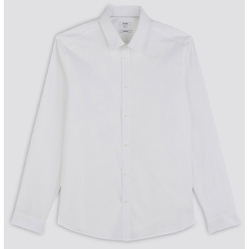 Vêtements Homme Chemises manches longues Jules Chemise Slim Pop Stretch Unie Coton Biologique Blanc