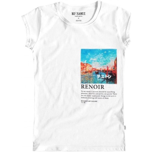 Vêtements Femme T-shirts & Polos Ko Samui Tailors T-shirt Rivus Art blanc Blanc