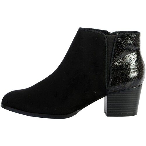 Chaussures Femme Sandales et Nu-pieds Tour de mollet Bottines QL4046 Noir