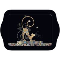 Maison & Déco Vides poches Kiub Mini plateau noir rectangulaire BUG ART JEWELS - Chat Klimt Noir