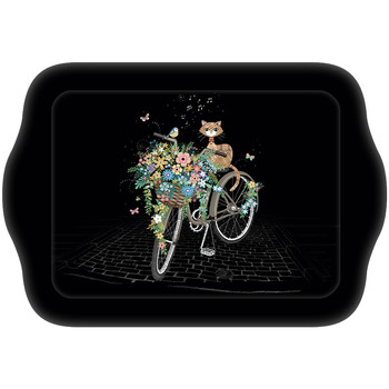 Maison & Déco Vides poches Kiub Mini plateau rectangulaire BUG ART JEWELS - Chat vélo Noir
