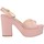 Chaussures Femme Sandales et Nu-pieds Bage Made In Italy 0411 Sandales Femme POUDRE POUR LE VISAGE Rose