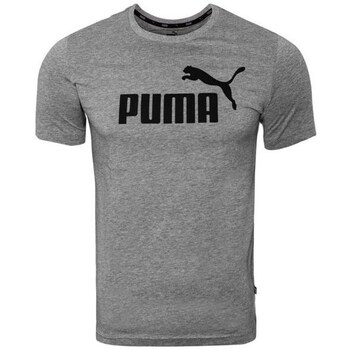 Vêtements Homme T-shirts manches courtes track Puma Ess Logo Tee Gris
