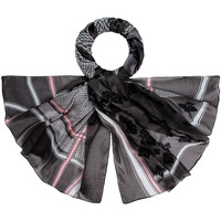 Accessoires textile Femme Echarpes / Etoles / Foulards Allée Du Foulard Etole soie Kinga Noir