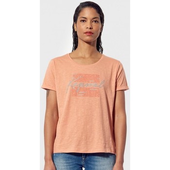 Vêtements Femme T-shirts manches courtes Kaporal - Tee shirt - orange Orange