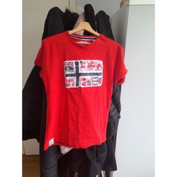 Vêtements Homme T-shirts manches courtes Norway geo T shirt rouge Rouge