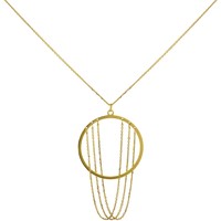 Montres & Bijoux Femme Colliers / Sautoirs Brillaxis Collier  cercle 25mm chaines pendantes Jaune