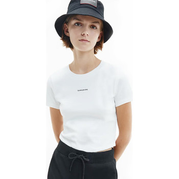 Vêtements Femme T-shirts manches courtes Calvin Klein Jeans Mini logo Blanc