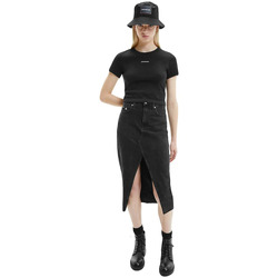 Vêtements Femme T-shirts manches courtes Calvin Klein Jeans Mini logo Noir