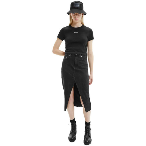 Vêtements Femme T-shirts manches courtes Calvin Klein Jeans Mini logo Noir