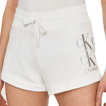 Vêtements Femme Shorts / Bermudas Calvin Klein Jeans Logo knit Blanc