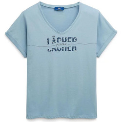 Vêtements Femme Ea7 Emporio Armani chest logo-print T-shirt TBS ODEATEE Bleu