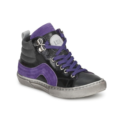 Chaussures Garçon Baskets montantes Little Mary OPTIMAL Noir / Violet