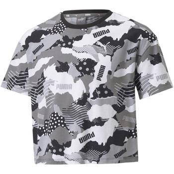 Vêtements Fille T-shirts manches courtes minimal Puma T-shirt Alpha Aop gris
