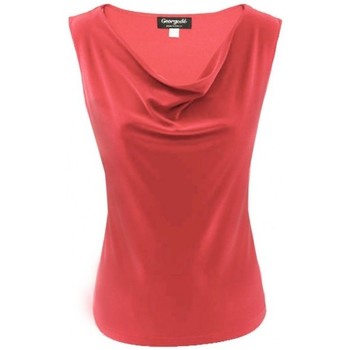 Vêtements Femme Tops / Blouses Georgedé Top Kiana Col Bénitier Rouge Rouge