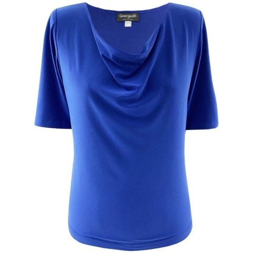 Vêtements Femme Tops / Blouses Georgedé Pantalon Clélia Kaki Royal Bleu