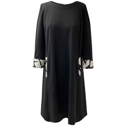 Vêtements Femme Robes Femme | Robe Louna Evasée en Crêpe Noire et Blanche - BZ18623