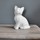 Maison & Déco Lampes à poser Chehoma Lampe Chat porcelaine 19x14cm Blanc