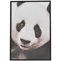 Maison & Déco Affiches / posters Jolipa Cadre Panda bois noir blanc Noir et blanc