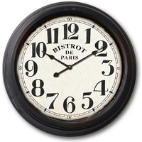 Maison & Déco Horloges La Grande Prairie Horloge Bistrot de Paris 58cm Noir