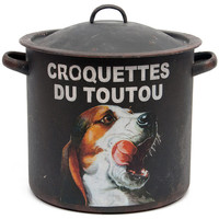 Maison & Déco Paniers / boites et corbeilles Antic Line Gamelle chien fer Chaudron 27x23cm Noir