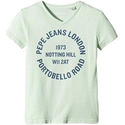 Vêtements Garçon T-shirts manches courtes Pepe jeans  Vert