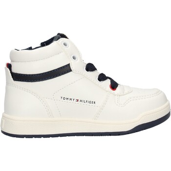 Chaussures Enfant Baskets mode Tommy Hilfiger - Sneaker bianco/blu T1B4-32050-336 Blanc