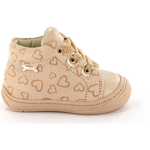 Chaussures Fille Baskets montantes Raxi Calf Ocre-navy Wave Nude Rose