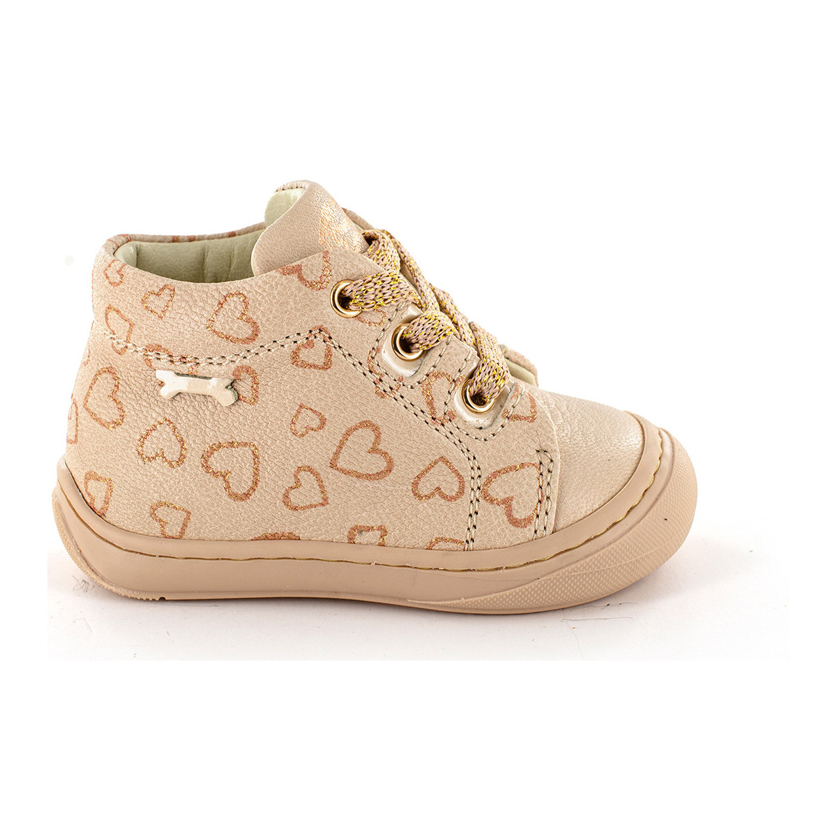 Chaussures Fille Baskets montantes Stones and Bones Wave Nude Rose