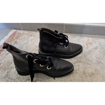 Chaussures Femme Bottines Marque Créateur Bottine cuir noir Noir