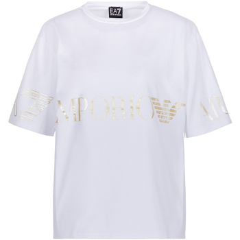 Vêtements Femme T-shirts manches courtes Ceas EMPORIO ARMANI AR11179 Silver Black 3KTT18 TJ29Z Blanc