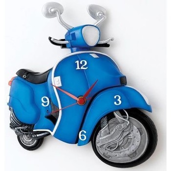 Maison & Déco Horloges Enesco Pendule Scooter Bleu