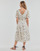 Vêtements Femme Robes longues Deeluxe NINA RO W m+ Blanc / Multicolore
