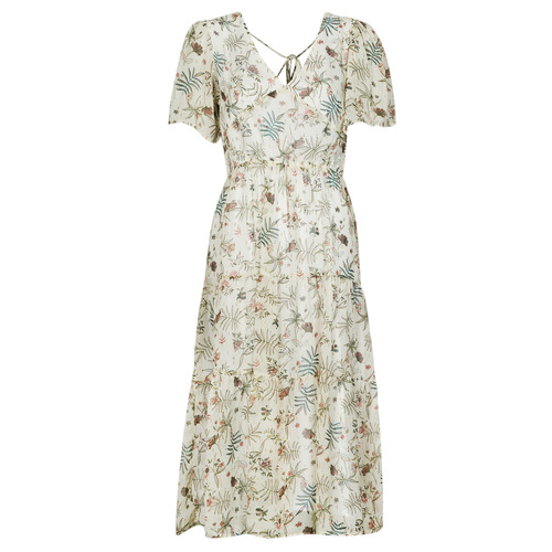 Deeluxe NINA RO W m+ Blanc / Multicolore - Vêtements Robes longues Femme  29,99 €