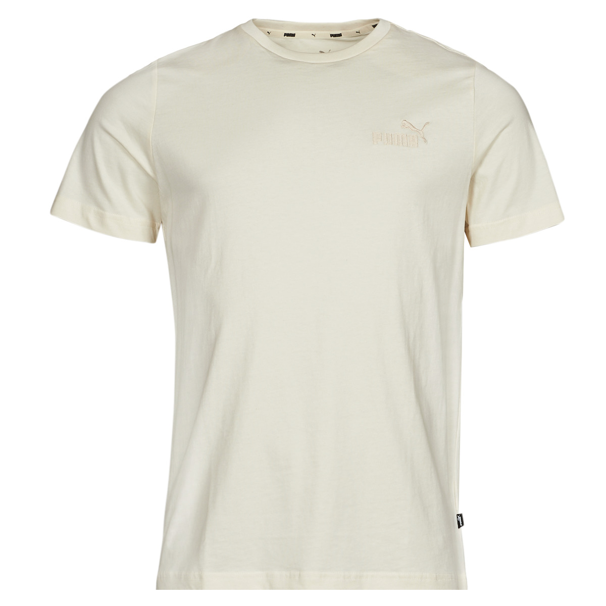 Vêtements Homme T-shirts manches courtes Puma ESS+ EMBROIDERY LOGO TEE Blanc cassé