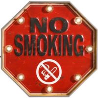 Maison & Déco Mules / Sabots Ixia Grande Plaque en bois Ne pas Fumer lumineuse Rouge